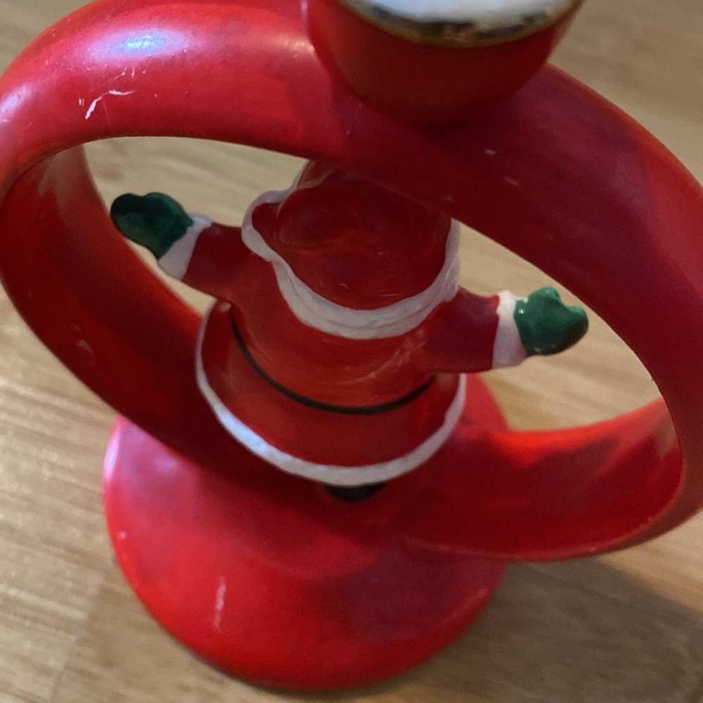Vintage Santa Ceramic Candle Stick Holder - Picture 5 of 9